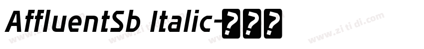 AffluentSb Italic字体转换